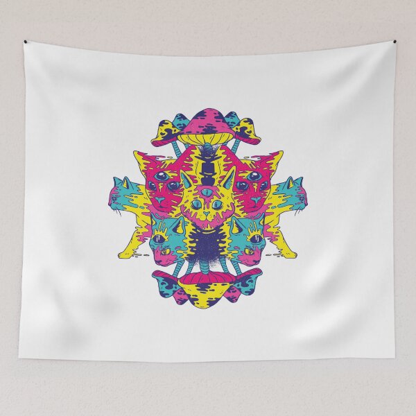 Item preview, Psychedelic cat designed and sold by ritshi.