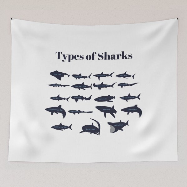 Item preview, Types Of Sharks print For Shark Lovers product designed and sold by banwa.