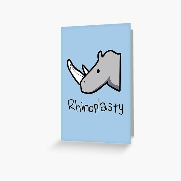 Rhinoplasty (text) Greeting Card