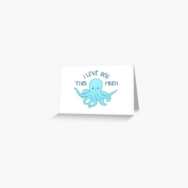 Item preview, OCTOPUS Funny Pun - Funny Valentines Day Card - Anniversary Pun designed and sold by JTBeginning-x.