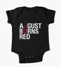 August Burn Red Short Sleeve Baby One-Piece
