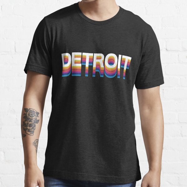 Vintage Detroit Tiger Design Essential T-Shirt for Sale by n--o--n