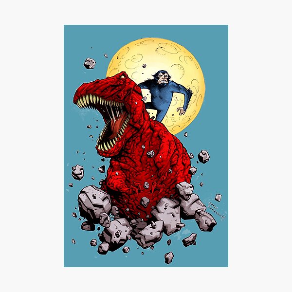 dinosaur with devil horns