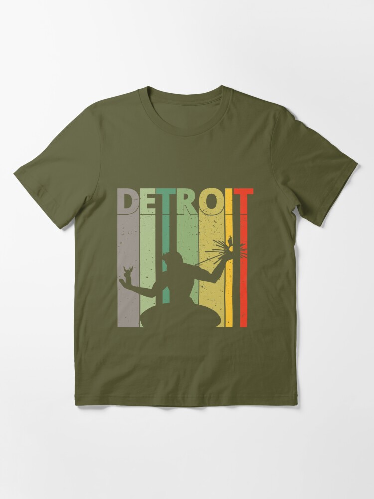  Vintage Spirit of Detroit Retro Detroit T-Shirt : Clothing,  Shoes & Jewelry