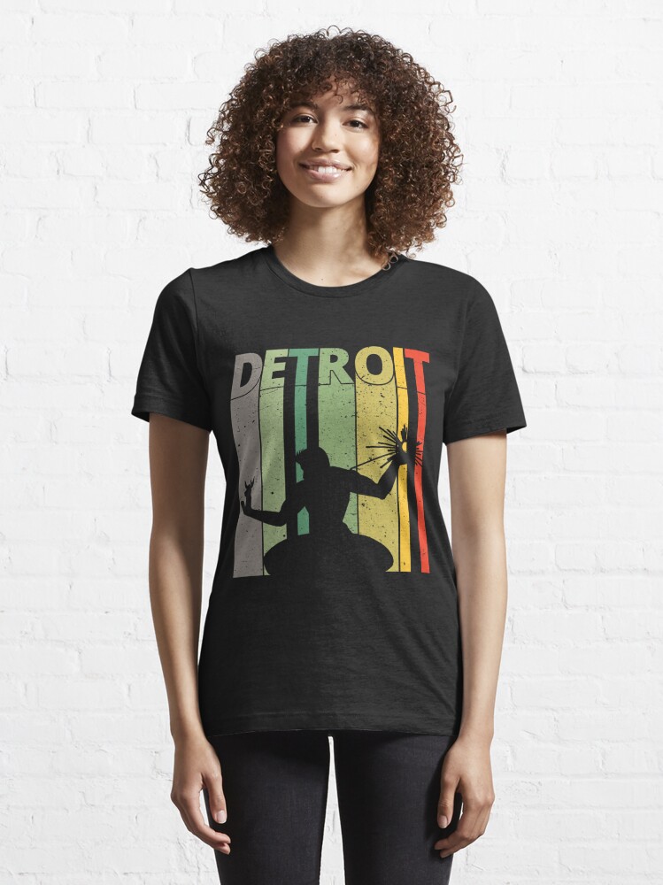 Detroit Tigers Throwback Striped Men's T-Shirt - Vintage Detroit Collection