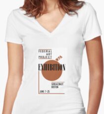Federal Art Project WPA Exhibition Women's Fitted V-Neck T-Shirt