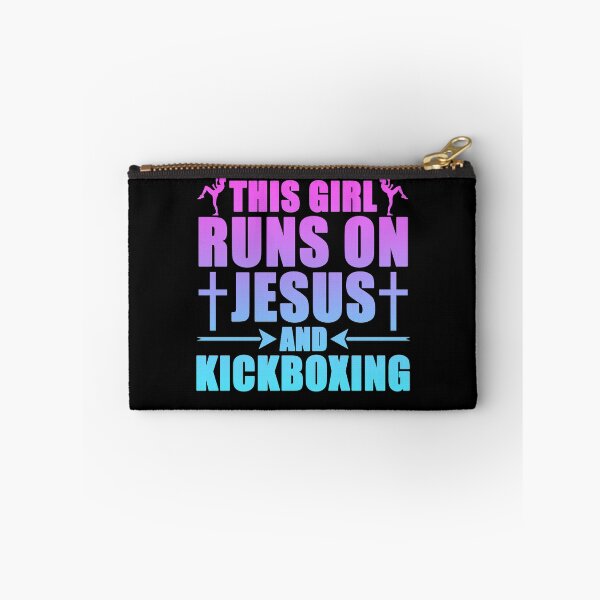 Item preview, This Girl Runs On Jesus And Kickboxing Christianity T-Shirt designed and sold by trendo.