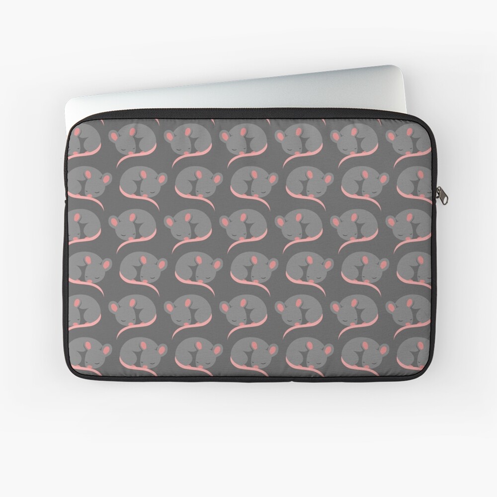 Cute sleeping rat Laptop Sleeve