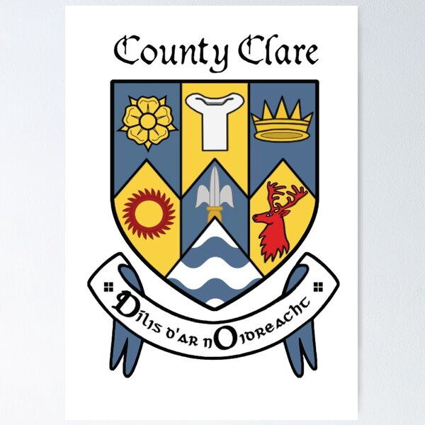 Artikelvorschau, Grafschaft Clare Ancient Crest entworfen und verkauft von danastuff.