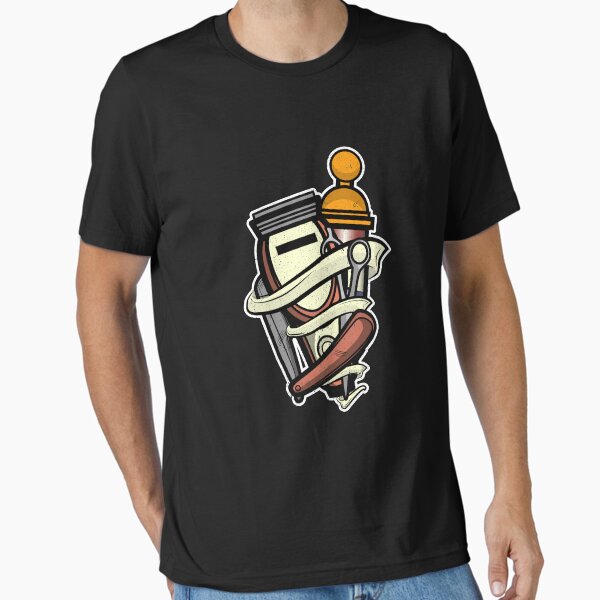 Vintage Retro Barber Illustration Shirt Hair Stylist Gift