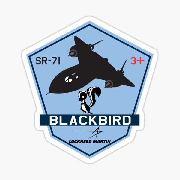SR-71 Blackbird Skunkworks - Blue Style Sticker