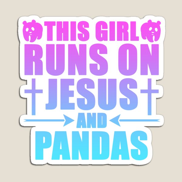 This Girl Runs On Jesus And Pandas T-Shirt