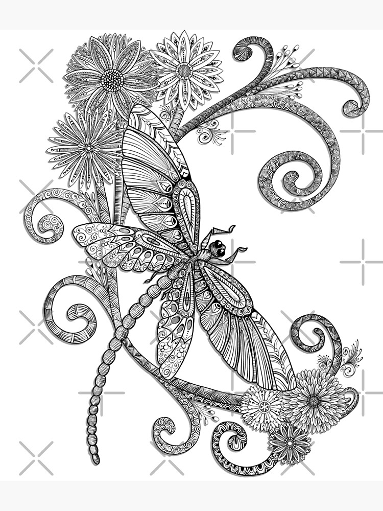 Fly Away - an entangled dragonfly design by Artwyrd