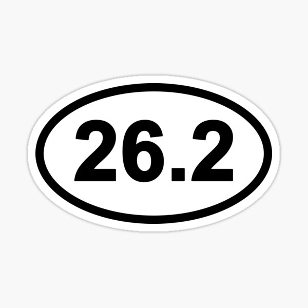 Item preview, 26.2 Marathon Oval Sticker designed and sold by StickerBox.