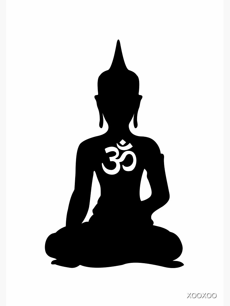 Simple and minimal icon of Buddha statue sitting in lotus pose. Black and  white silhouette and line art drawing, isolated vector symbol. Mindfulness  a Stock Vector Image & Art - Alamy