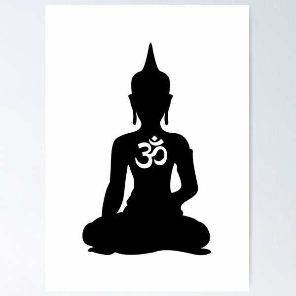 Item preview, Simple Buddha with Hindu Om Symbol designed and sold by XOOXOO.