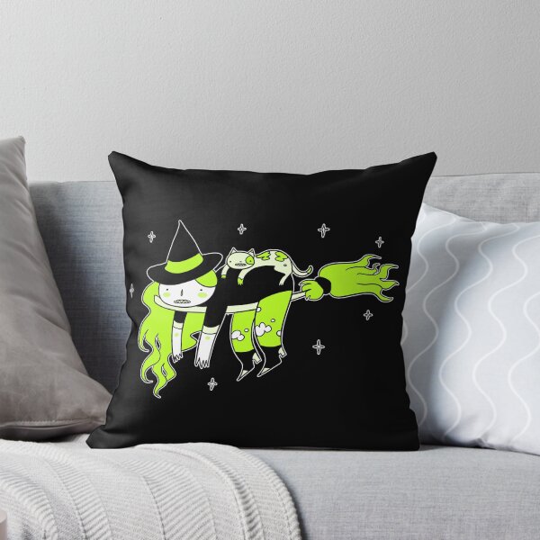 Item preview, Tired witch and cat designed and sold by Spacepegasus.