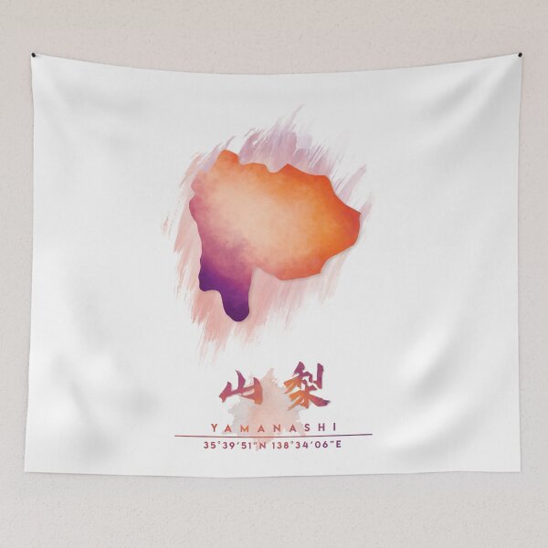 Item preview, Yamanashi, Japan Watercolor Map Art designed and sold by Takeda-art.