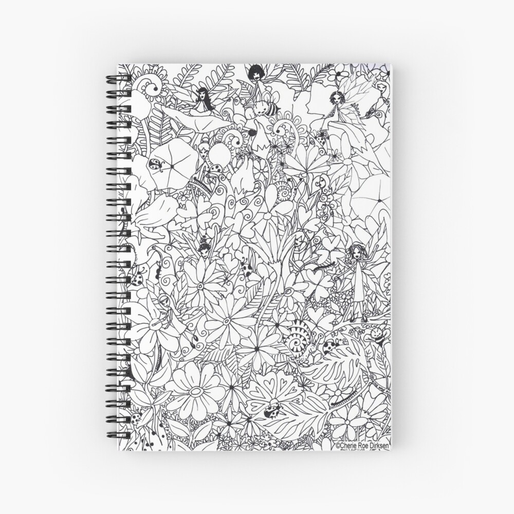 Fairy Garden Spiral Notebook