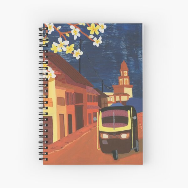 A Summer Night in India Spiral Notebook