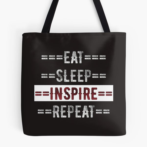 Item preview, Inspiration Gift - Eat Sleep Inspire Repeat  - Distressed Text Design designed and sold by TrndSttr.