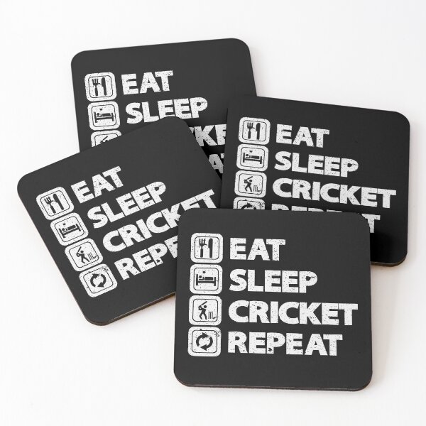 Item preview, Cricket Fanatic - EAT SLEEP CRICKET REPEAT designed and sold by IdentiTee Studios.