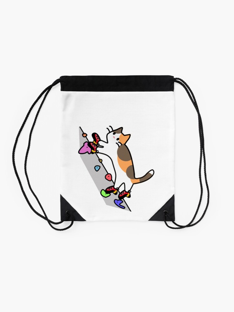 Alternate view of Pies de Gato (no words) Drawstring Bag