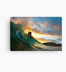 Skimboarder in Maui Metalldruck