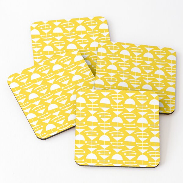 Item preview, Retro Mid Century Modern Abstract Mobile Pattern 832 Yellow designed and sold by tonymagnerart.