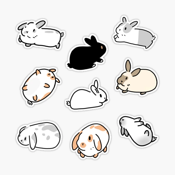 Quiet Life Bunny Rabbit Mini Sticker