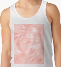 Tropical Flowers Jungle Print Palm Leaves Banana Hawaiian Monstera Leaf Rose Pink Blush Coral Tank Top