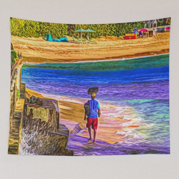 Item preview, Barbados Beach Vendor Art designed and sold by Londonimages.