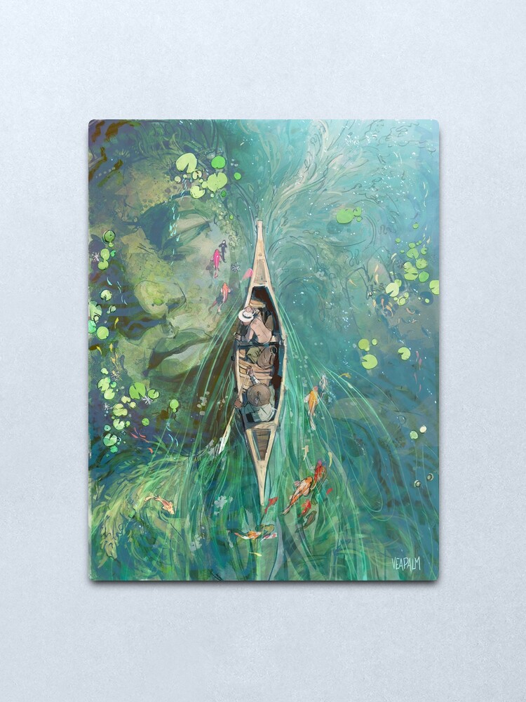 Alternate view of Beneath the Lillies Metal Print