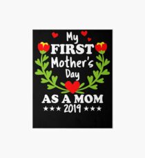 Mommys First Mothers Day or 1st Mother's day Pregnancy Announcement Gift Art Board