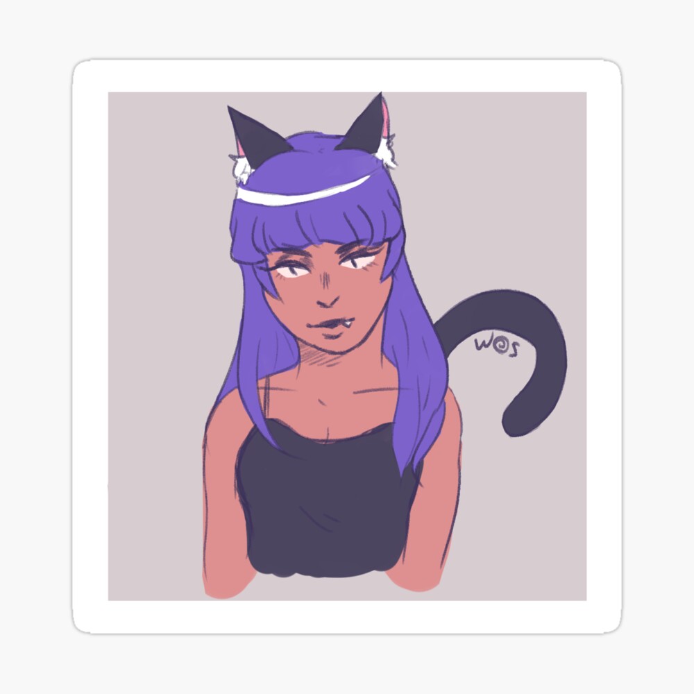 Emo Cat Girl Postcard By Wosicly Redbubble