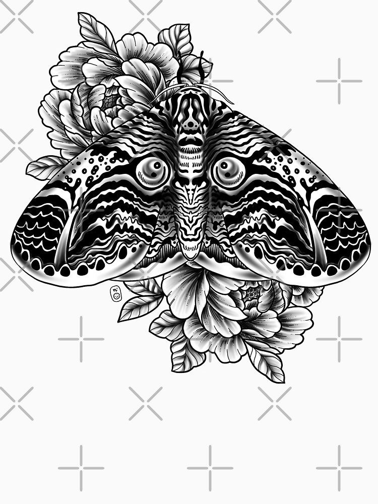 Owl Moth Tattoo Design by nykiway