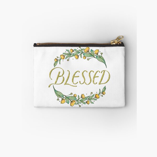 Item preview, Blessed | Christian Quote | Gold Lettering designed and sold by KJVCalligraphy.