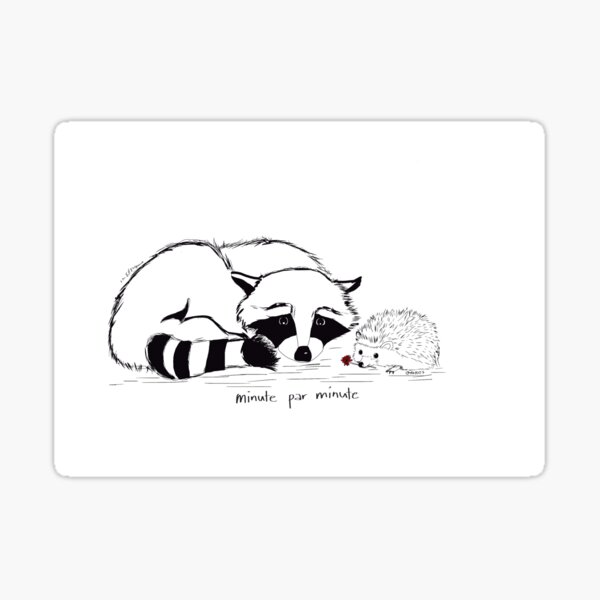 Hérisson / raton laveur Elu Sticker