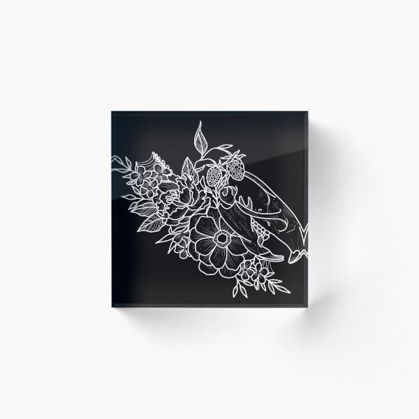 Item preview, Cráneo de conejo y flores designed and sold by Desolate-Scum.