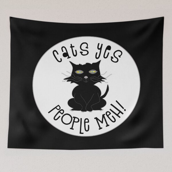 Item preview, Cats Yes People Meh! A fun modern design for cat lovers. designed and sold by innerspectrum.