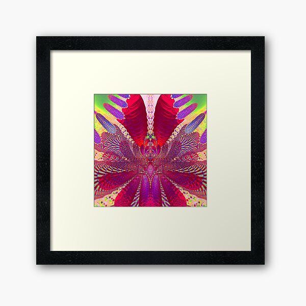 Fractal Butterfly- Phoenix Butterfly Framed Art Print