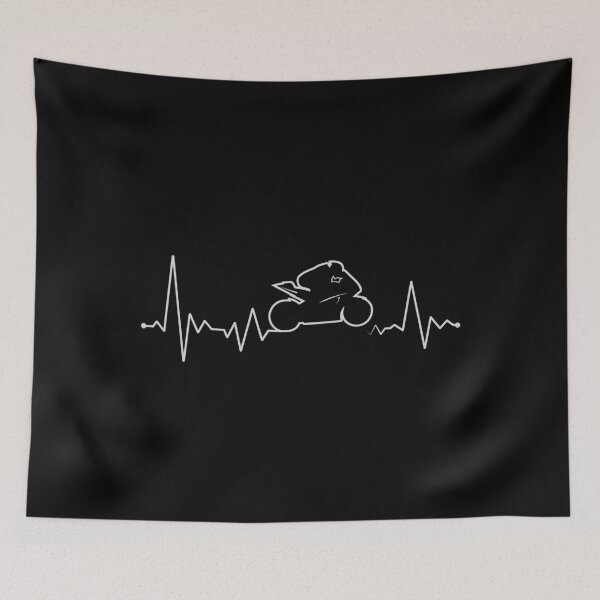 Item preview, Heartbeat Supersport Motorcycle Power Wheelie ECG designed and sold by withpassion.