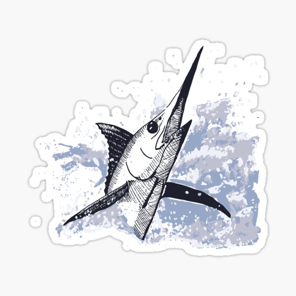 "Swordfish breaching" Sticker for Sale by PaulaHein Redbubble