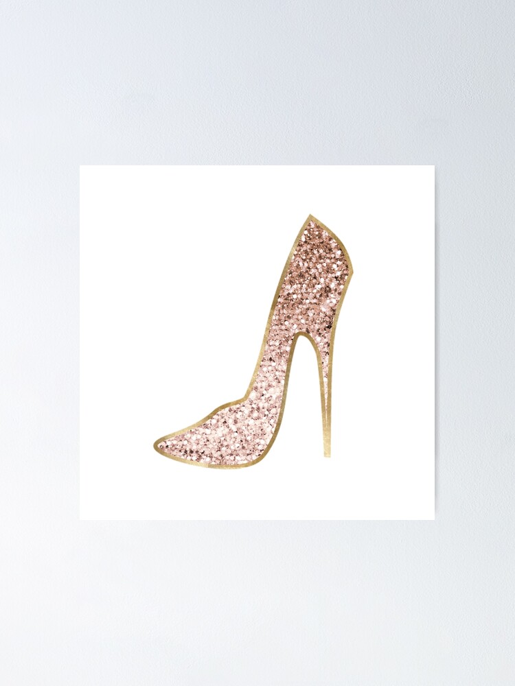 rose gold heels glitter