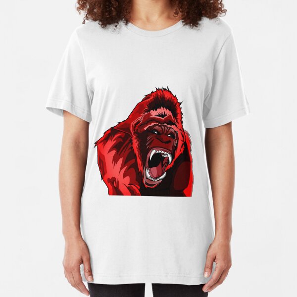 Red King Kong Gorilla Slim Fit T-Shirt