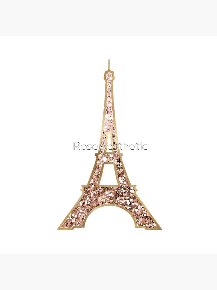 "Eiffel Tower rose gold glitter" Poster by RoseAesthetic Redbubble