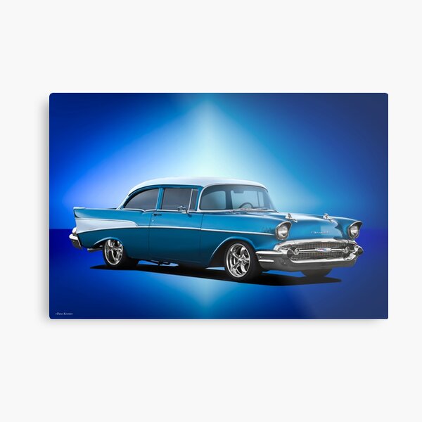 1957 Chevrolet 210 Post Sedan Metal Print