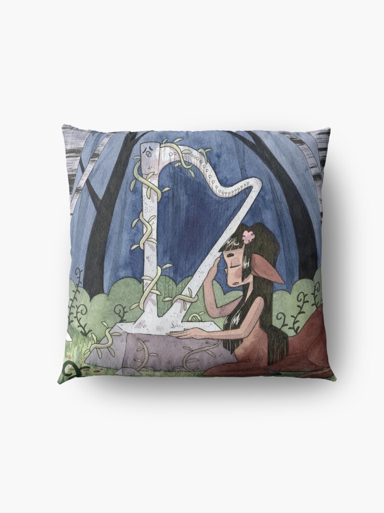 Alternate view of The Talking Harp Floor Pillow