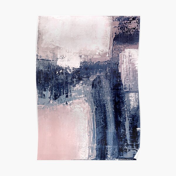 pink and navy 1 Poster