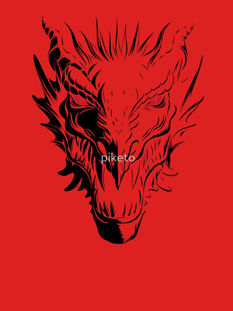 "Angry Dragon face" T-shirt by piketo | Redbubble